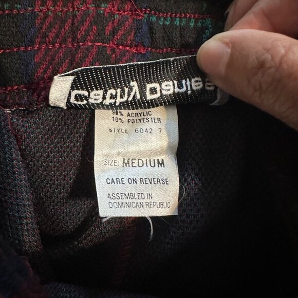 VTG Cathy Daniels Skirt Set Womens Medium Plaid Blazer Red Black Tartan Y2K - Picture 10 of 11